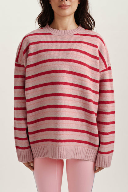 SET ACTIVE STUDIO KNIT STUDIO KNIT CREWNECK - BLUSH