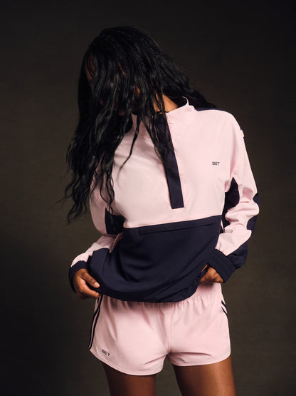 SET ACTIVE NYLON TRACK 90'S PULLOVER - CONFETTI