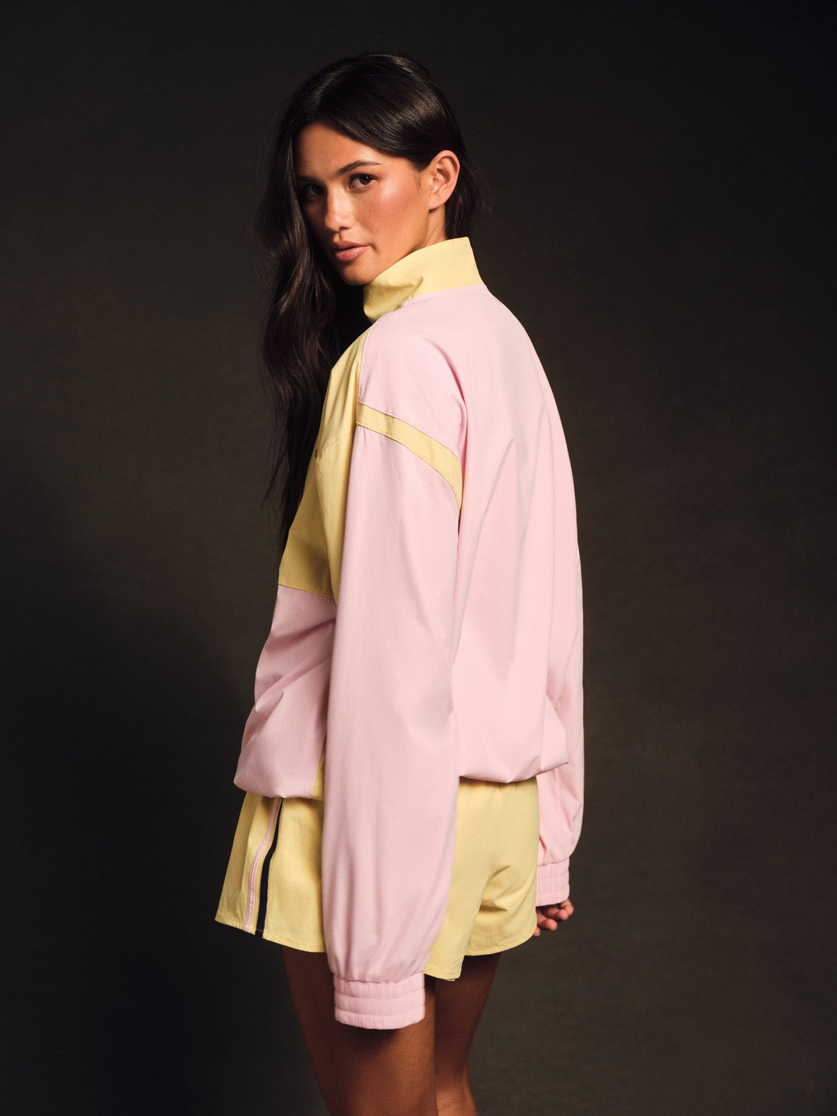 SET ACTIVE NYLON TRACK 90'S PULLOVER - TAFFY