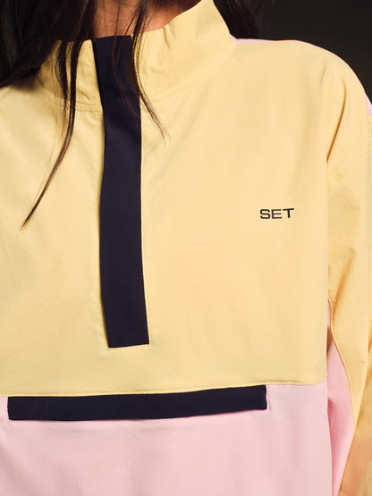 SET ACTIVE NYLON TRACK 90'S PULLOVER - TAFFY