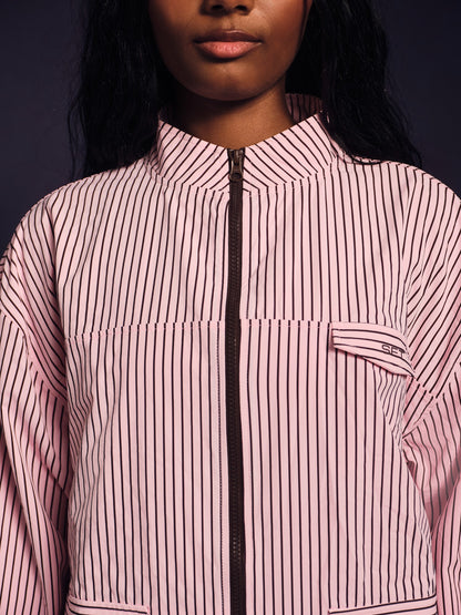SET ACTIVE NYLON TRACK STRIPE LIFESTYLE ZIP UP - SWIRL
