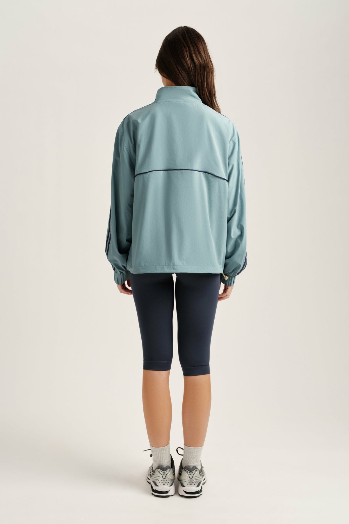 SET ACTIVE NYLON TRACK SEAM ZIP UP - WASHED