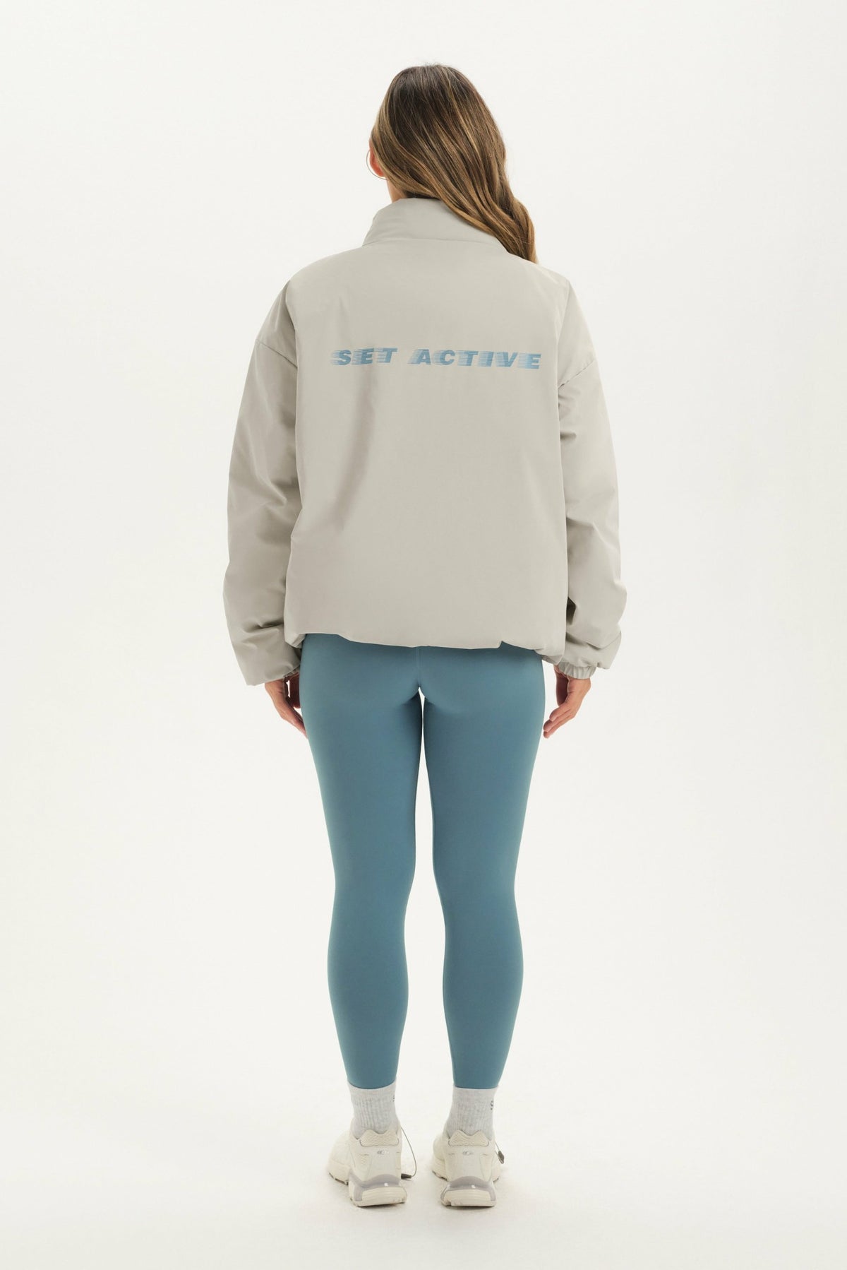 SET ACTIVE NYLON PUFF QUARTER SNAP JACKET - GLISTEN