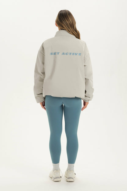 SET ACTIVE NYLON PUFF QUARTER SNAP JACKET - GLISTEN