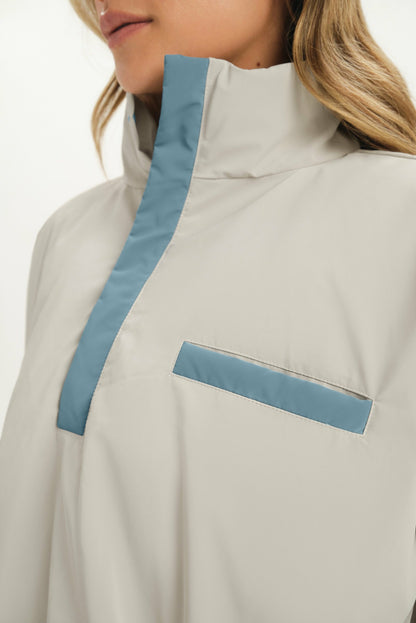 SET ACTIVE NYLON PUFF QUARTER SNAP JACKET - GLISTEN