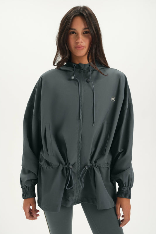 SET ACTIVE NYLON TRACK CINCHED WINDBREAKER - MAST