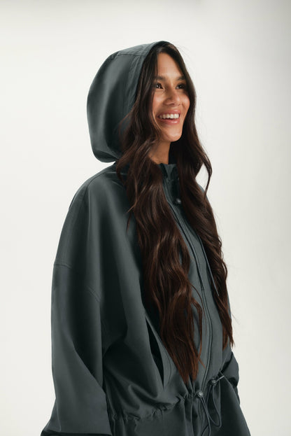 SET ACTIVE NYLON TRACK CINCHED WINDBREAKER - MAST