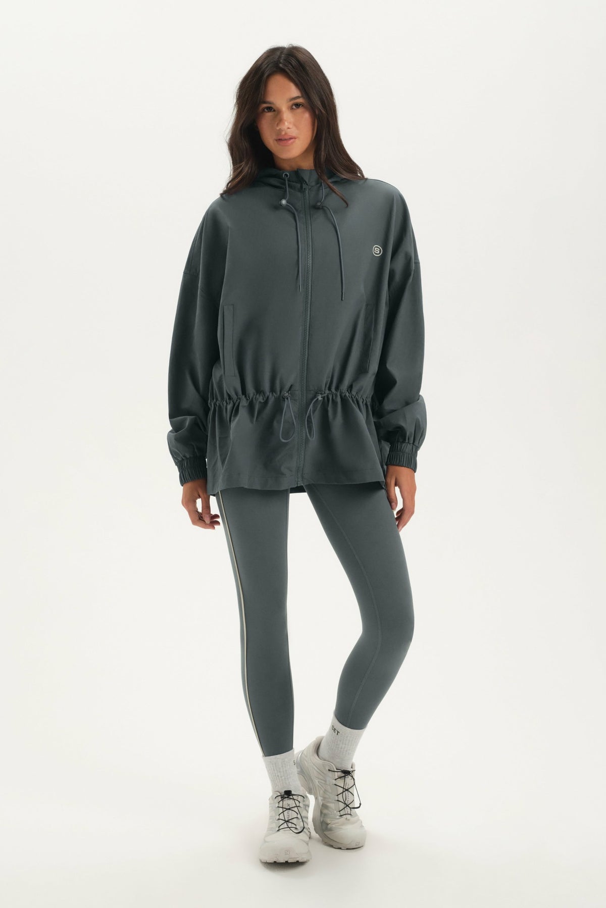 SET ACTIVE NYLON TRACK CINCHED WINDBREAKER - MAST
