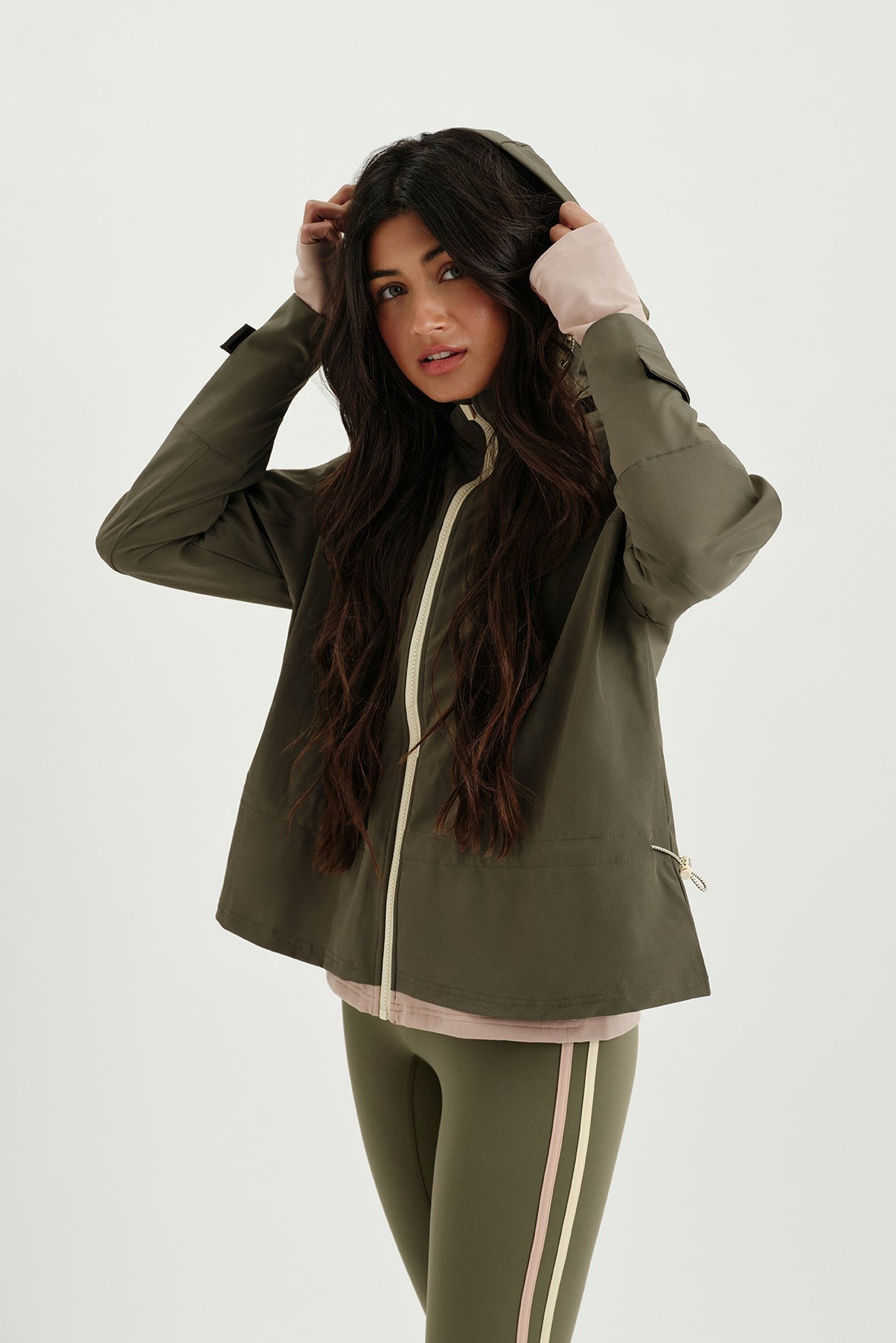 SET ACTIVE NYLON DUET CINCHED WINDBREAKER - SEDONA