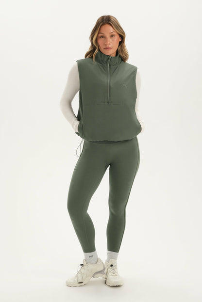 SET ACTIVE MICROFLEECE/NYLON DUET REVERSIBLE VEST - GROTTO