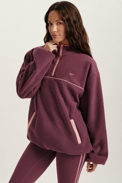 SET ACTIVE MICROFLEECE HALF ZIP - ROSEBUD