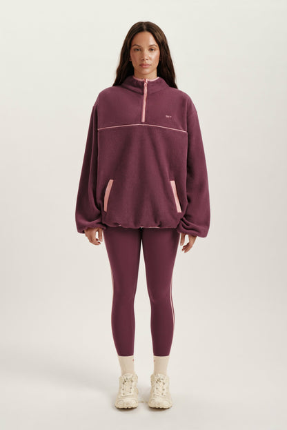 SET ACTIVE MICROFLEECE HALF ZIP - ROSEBUD
