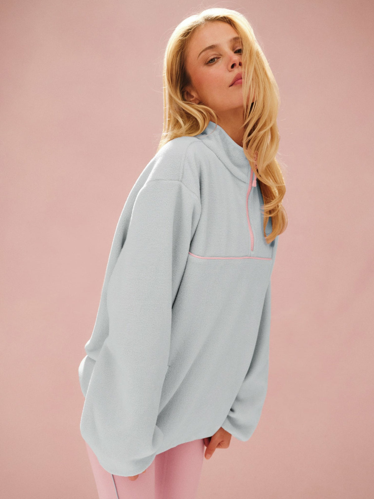 SET ACTIVE MICROFLEECE HALF ZIP - BLUSH