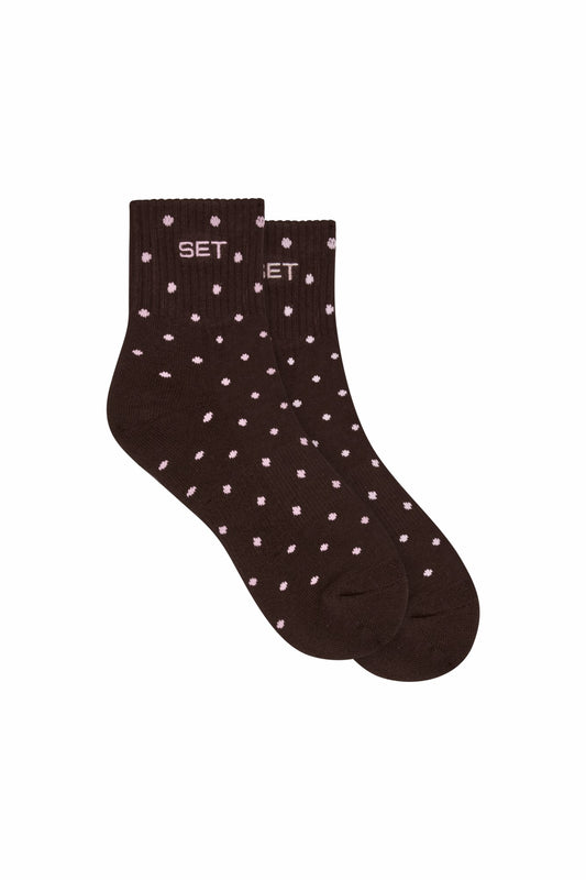 SET ACTIVE SET POLKA DOT SHORTY SOCKS - SWIRL