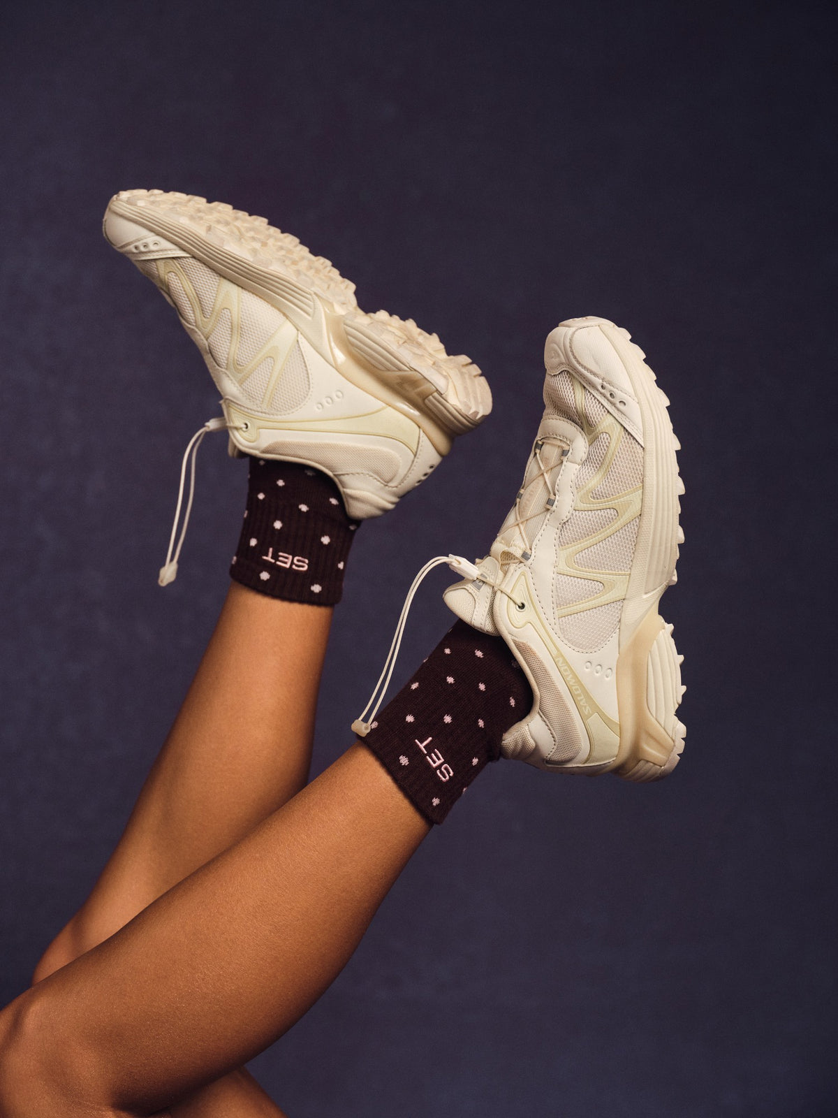 SET ACTIVE SET POLKA DOT SHORTY SOCKS - SWIRL