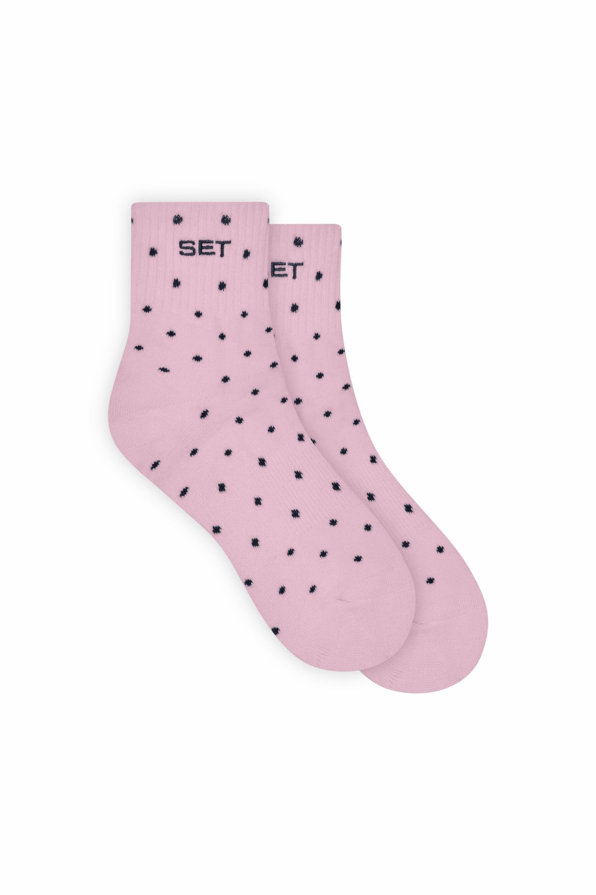 SET ACTIVE SET POLKA DOT SHORTY SOCKS - PINK CONFETTI