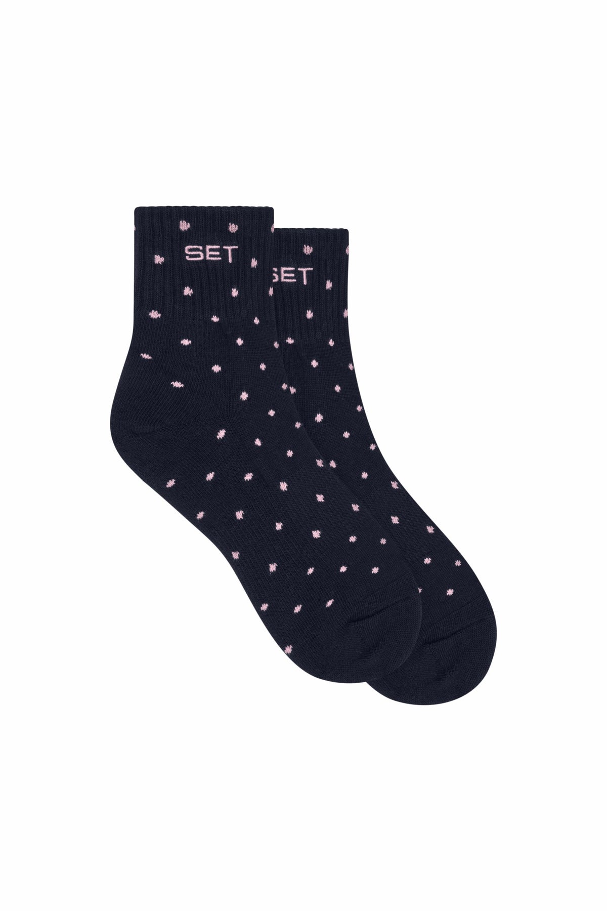 SET ACTIVE SET POLKA DOT SHORTY SOCKS - BLUE CONFETTI