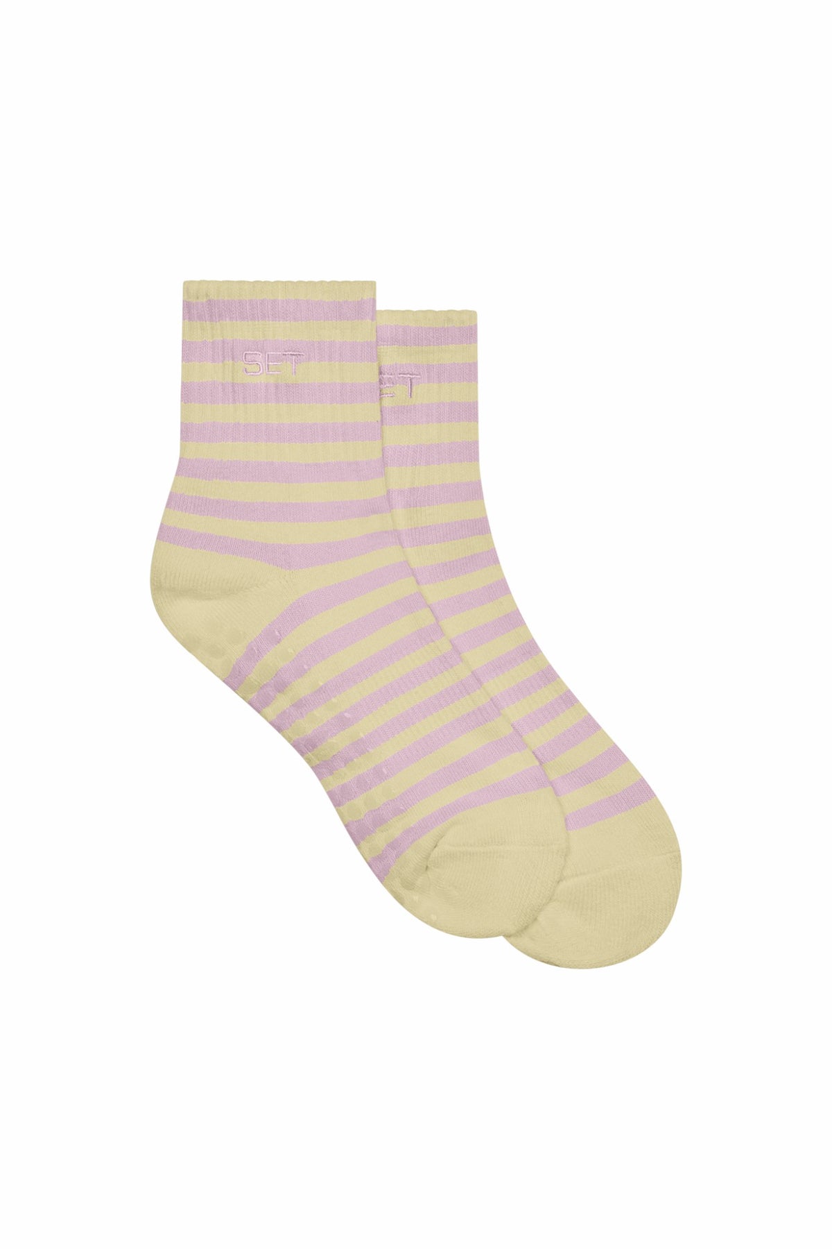 SET ACTIVE SET STRIPE SHORTY GRIP SOCKS - TAFFY