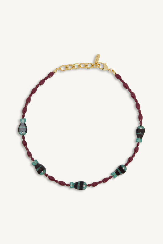 SET ACTIVE SET x LOGAN TAY FISH BEAD NECKLACE - VISTA