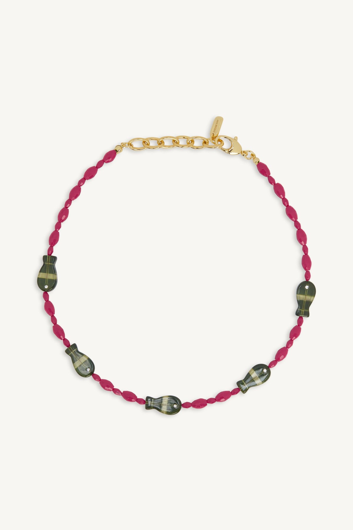 SET ACTIVE SET x LOGAN TAY FISH BEAD NECKLACE - HIBISCUS