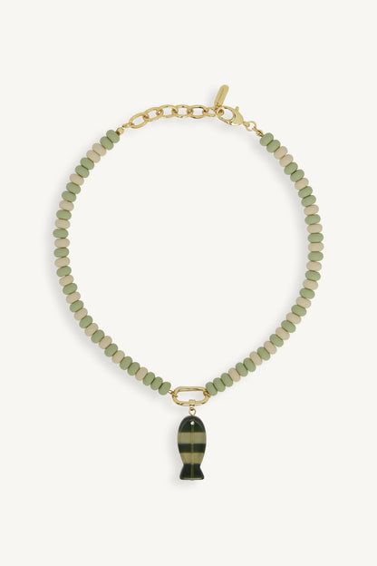 SET ACTIVE SET x LOGAN TAY FISH CHARM NECKLACE - PIÑA