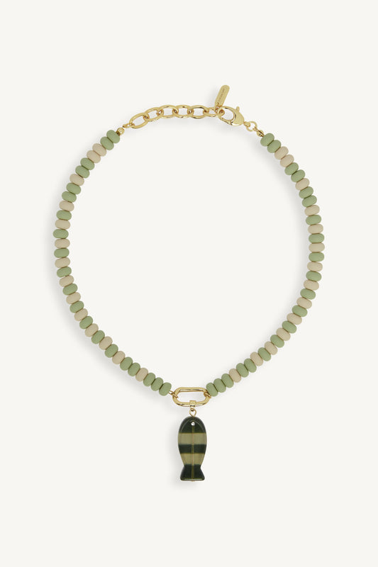 SET ACTIVE SET x LOGAN TAY FISH CHARM NECKLACE - PIÑA