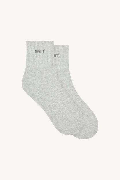 SET ACTIVE SET SHORTY SOCKS (3 PACK) - WHITE/HEATHER GREY/ONYX