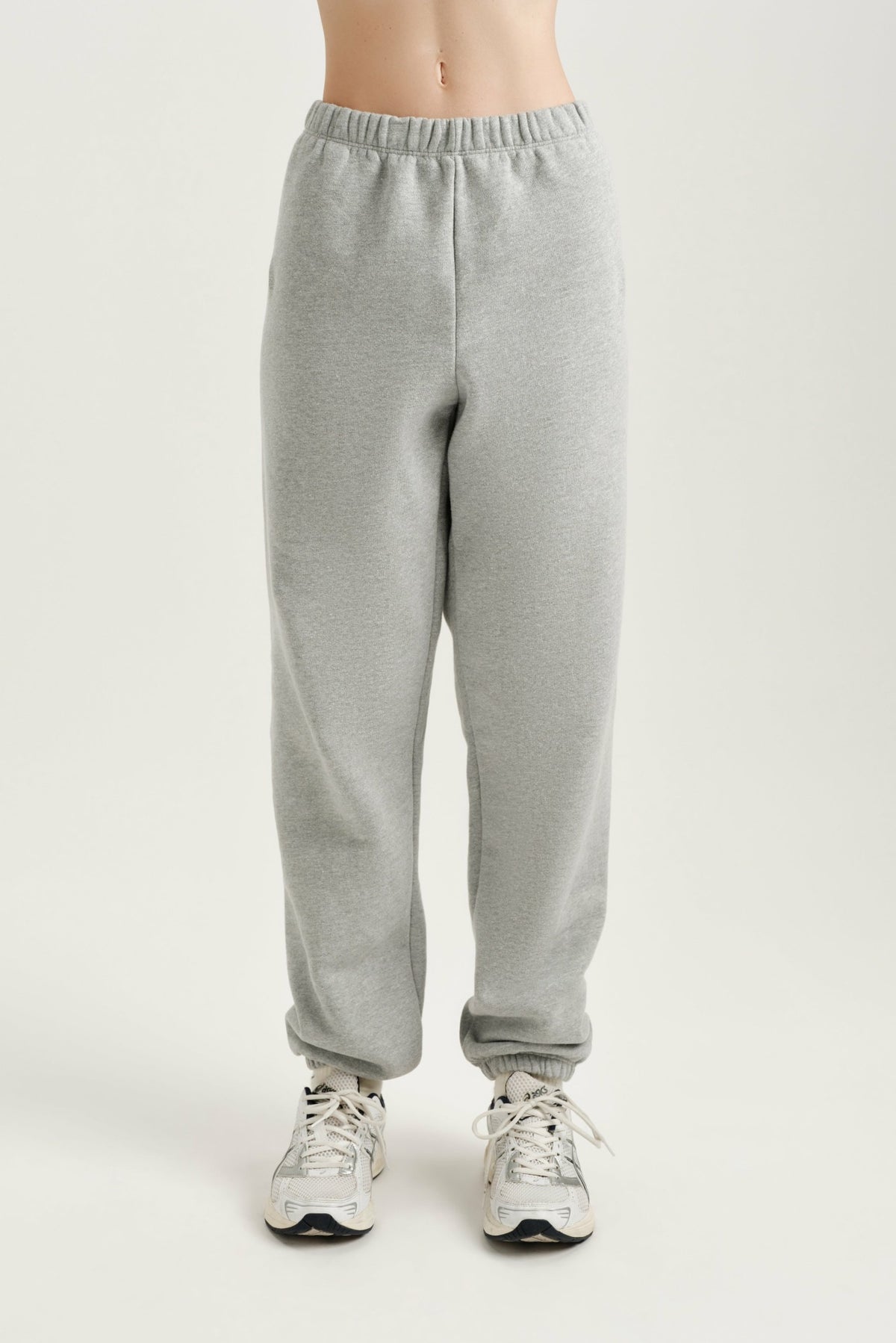 SET ACTIVE MIDWEIGHT SWEATS STAPLE OLD SCHOOL SWEATPANTS - FOG HEATHER GREY