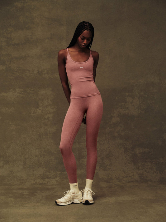 SET ACTIVE SPORTBODY® SPORTY HIGH-RISE LEGGINGS - SEPIA