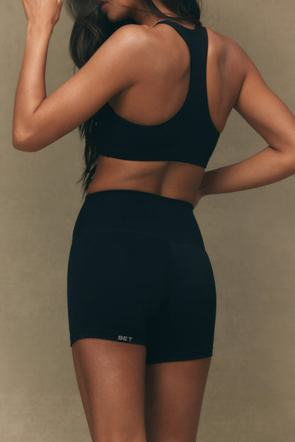 SET ACTIVE SPORTBODY® SPORTY DRILL BRA - ONYX