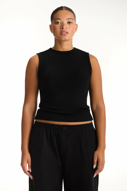 SET ACTIVE RIBBED MODAL BODY MUSCLE TANK - ONYX