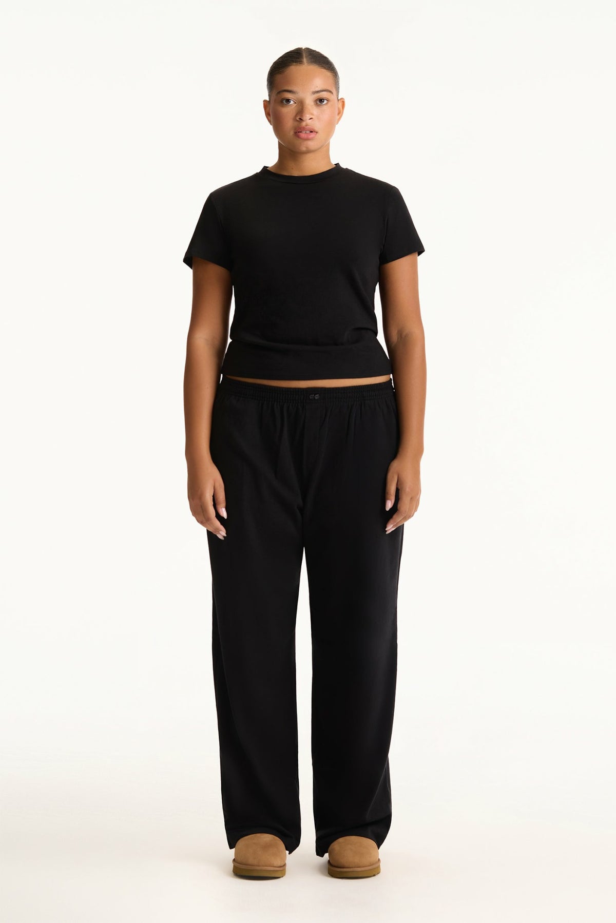 SET ACTIVE CLASSIC COTTON DAILY STAPLE TEE - ONYX