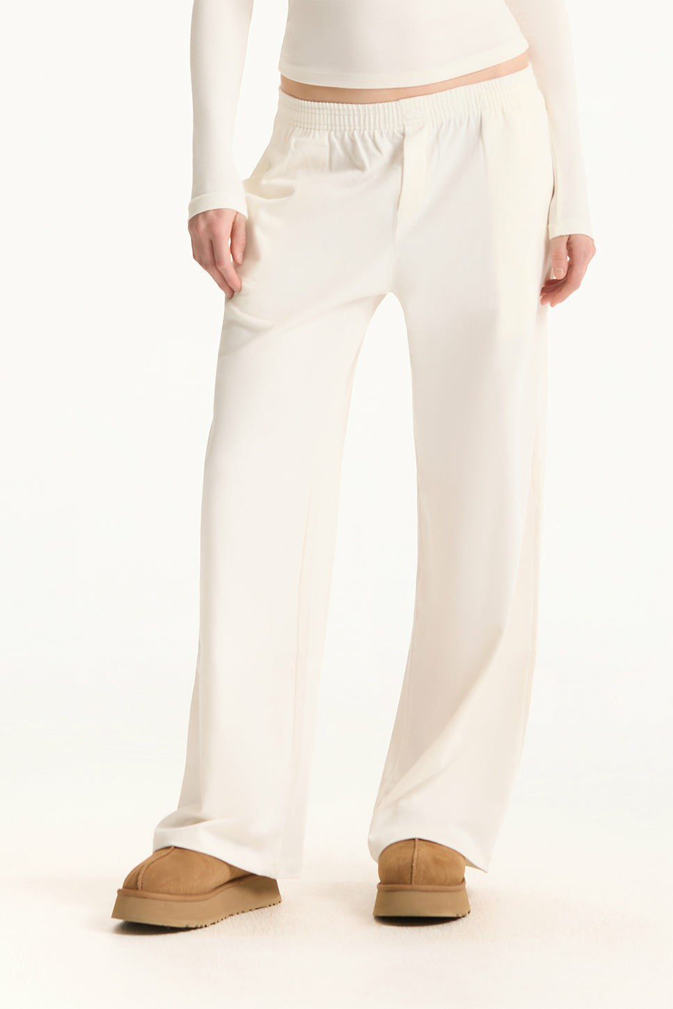 SET ACTIVE HEAVY COTTON EASY BOXER PANTS - BLANC
