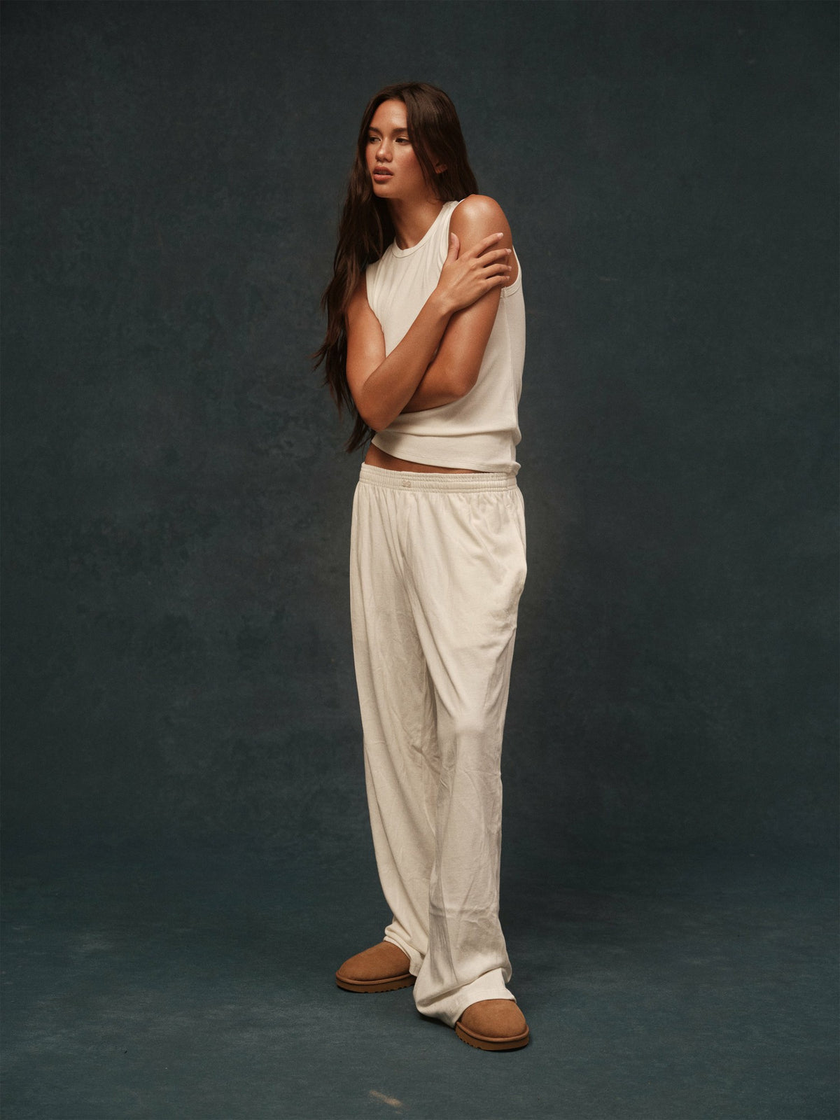SET ACTIVE HEAVY COTTON EASY BOXER PANTS - BLANC