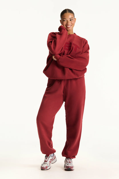 SET ACTIVE MIDWEIGHT SWEATS STAPLE OLD SCHOOL SWEATPANTS - SNAPPER