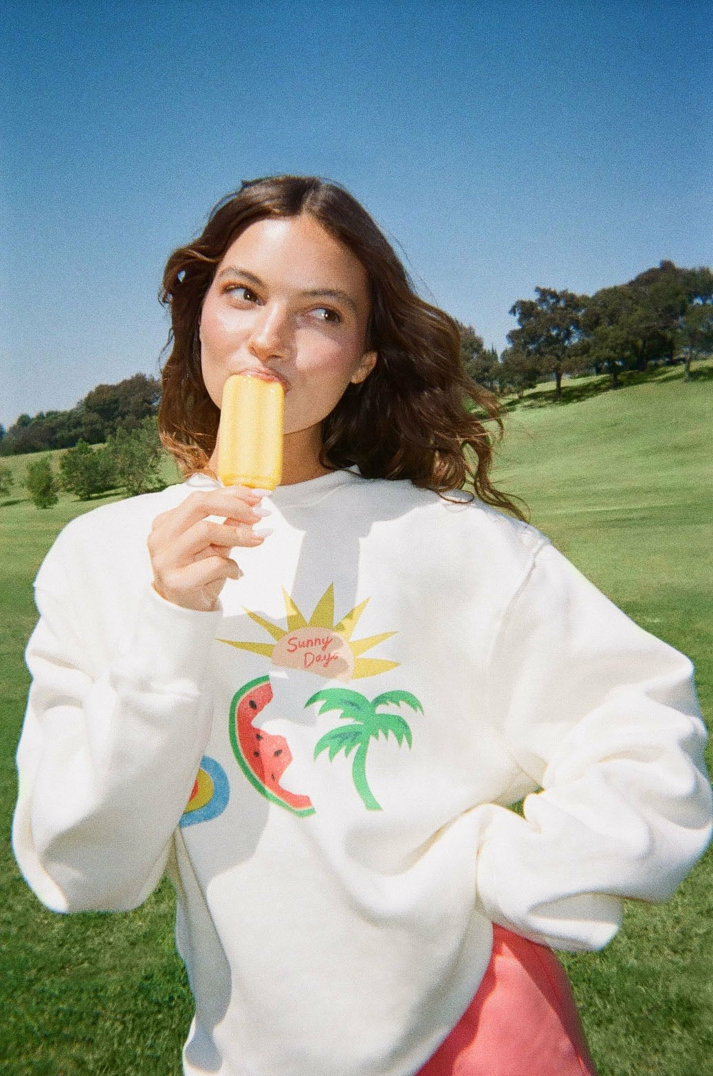 SET ACTIVE MIDWEIGHT SWEATS STAPLE SET SUNNY DAYS CREWNECK - HAVEN