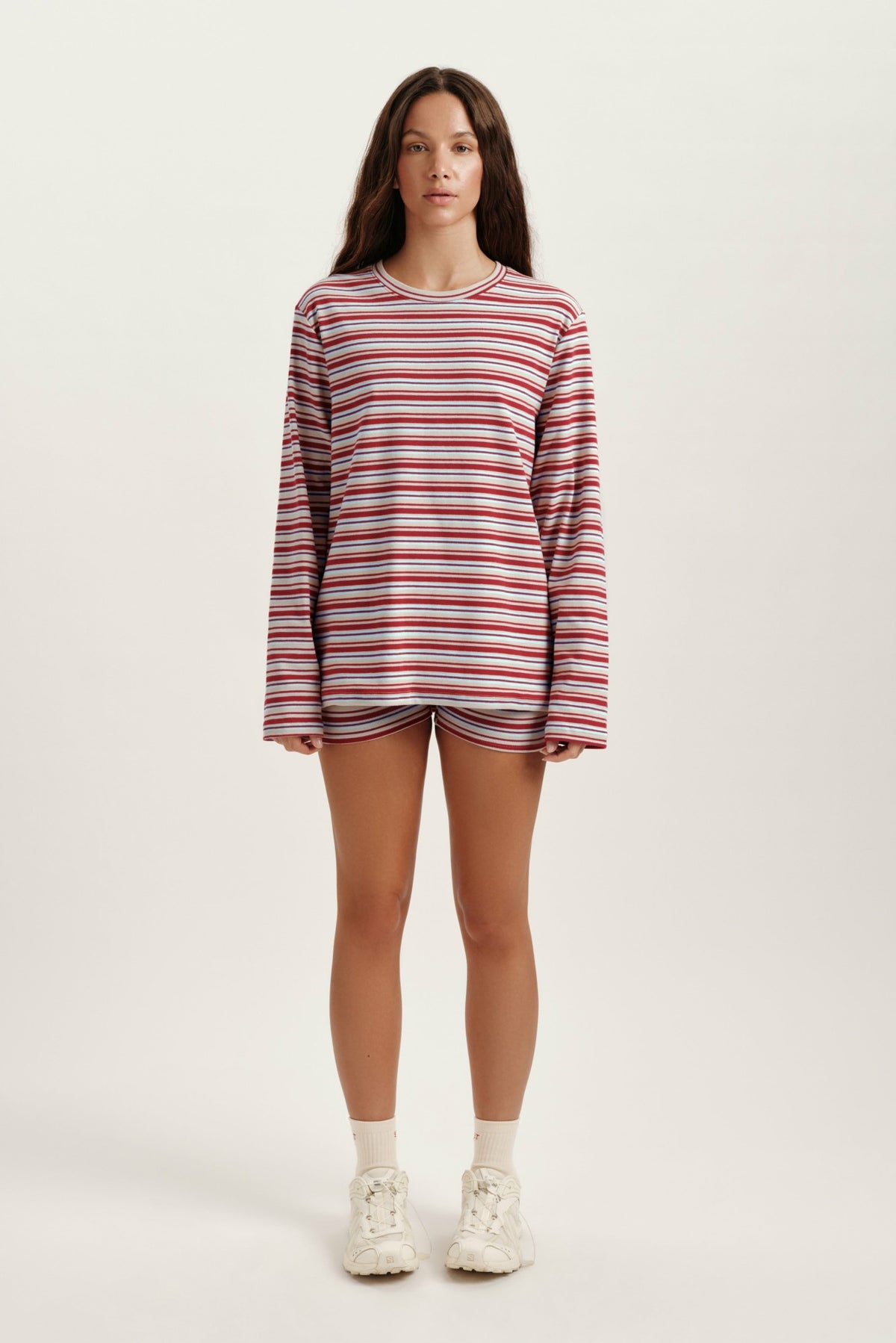 SET ACTIVE STRIPE JERSEY STRIPE OVERSIZED LONG SLEEVE - LYRIC
