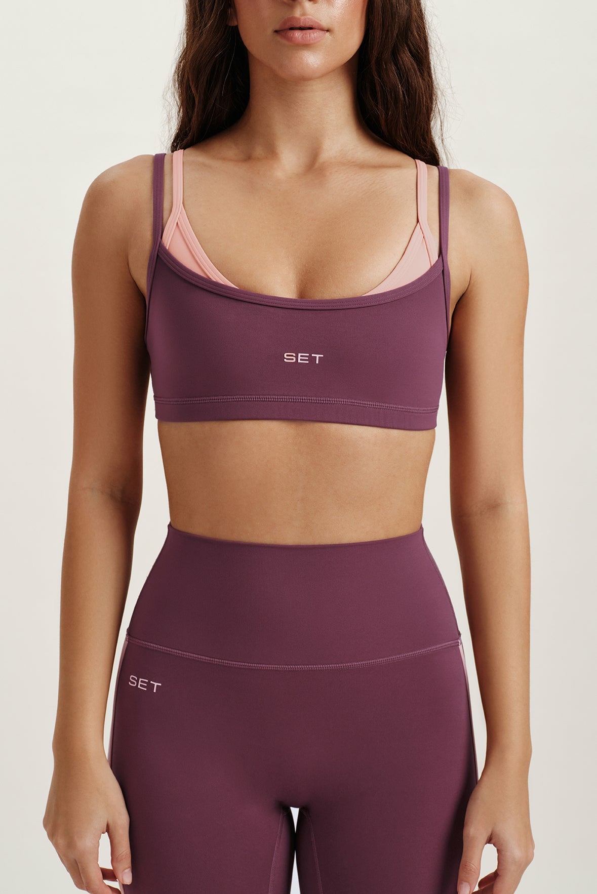SET ACTIVE BREATHE 1.0 LAYERED MOVE BRA - ROSEBUD