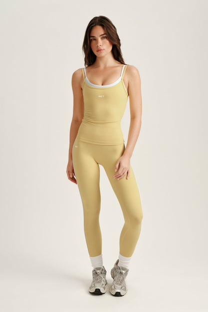 SET ACTIVE BREATHE 1.0 LAYERED MOVE TANK - BUTTER