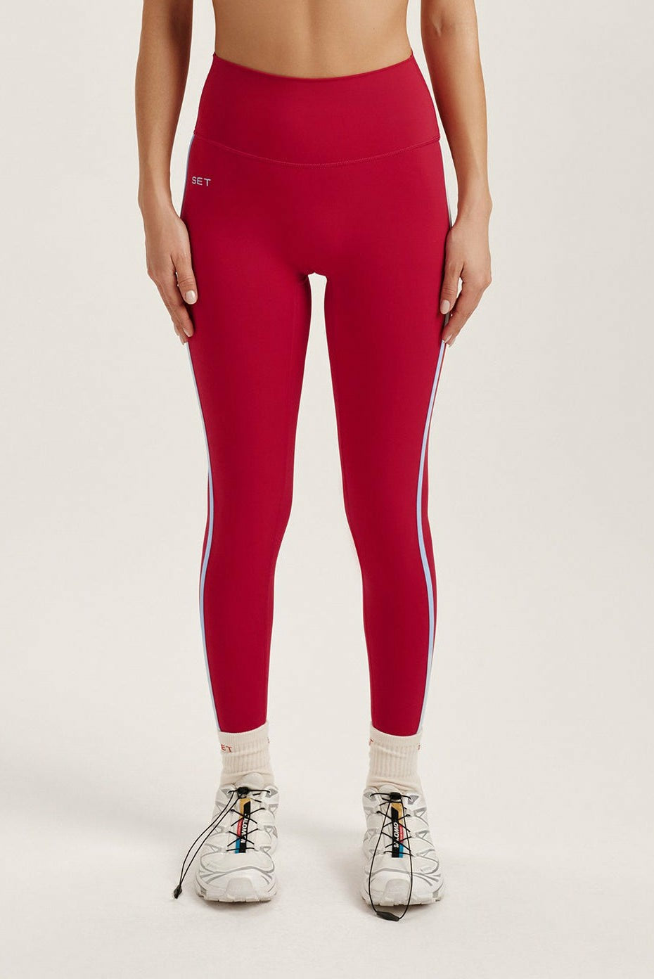 SET ACTIVE SPORTBODY® SPORTY STRIPE LEGGINGS - VERSE