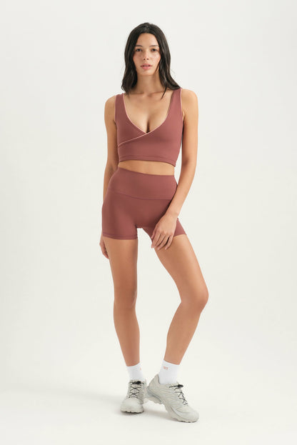SET ACTIVE BREATHE 1.0 CONTRAST WRAP TANK - EMBER