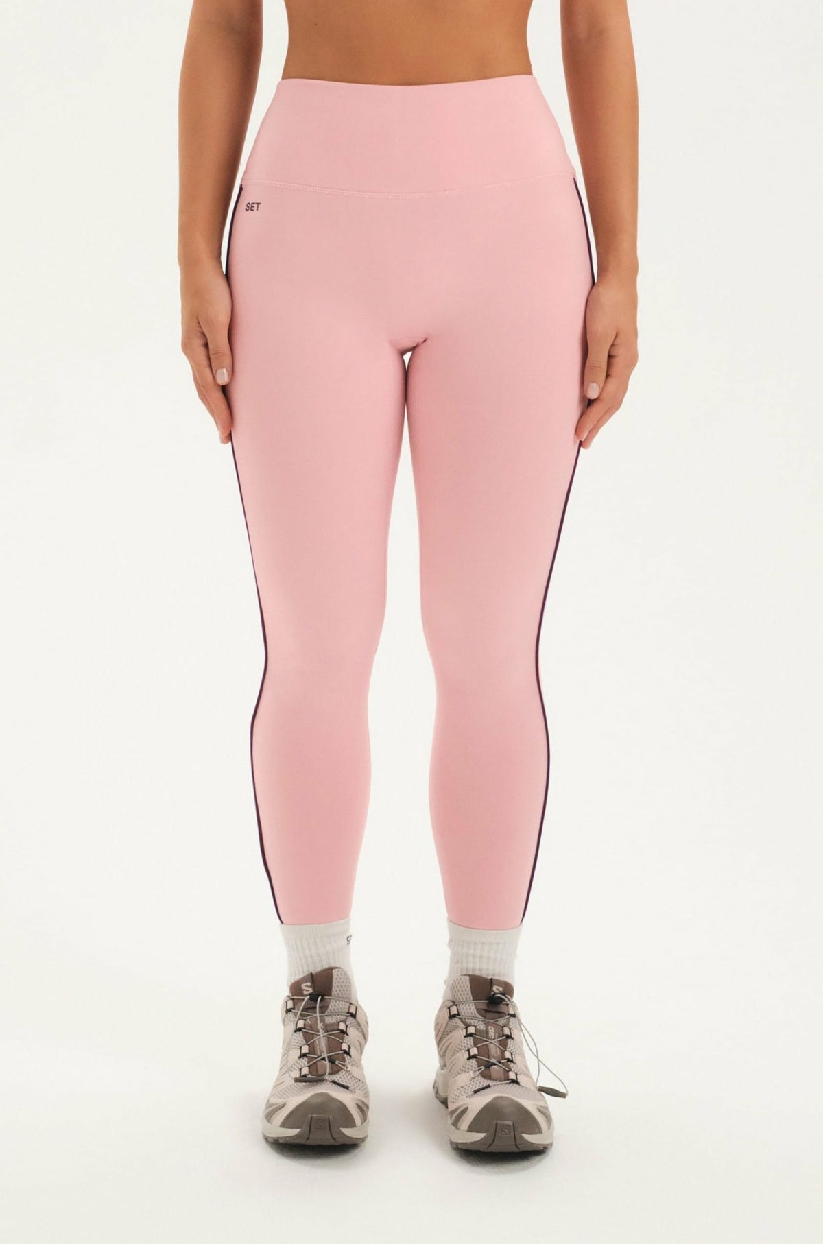 SET ACTIVE FORMCLOUD® CLOUD PIPE HIGH-RISE LEGGINGS - GARNET