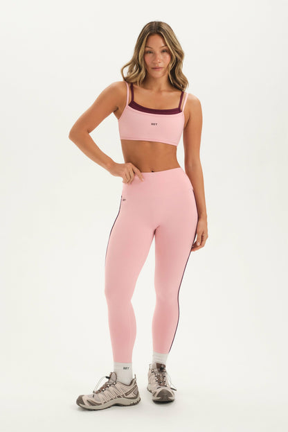 SET ACTIVE FORMCLOUD® CLOUD PIPE HIGH-RISE LEGGINGS - GARNET