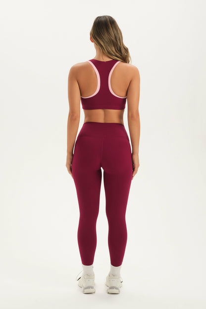 SET ACTIVE SPORTBODY® SPORTY STRIPE LEGGINGS - ROSA