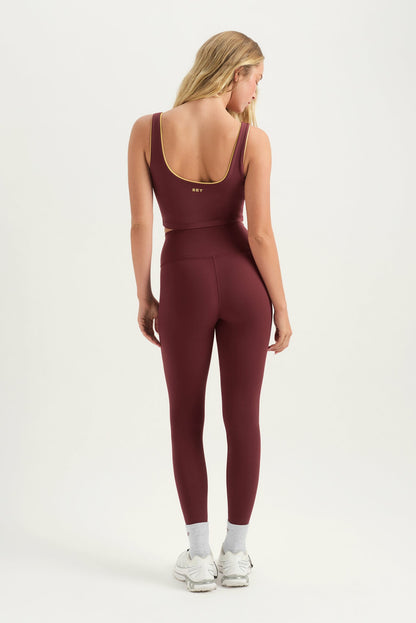 SET ACTIVE BREATHE 1.0 CONTRAST WRAP TANK - SAHARA