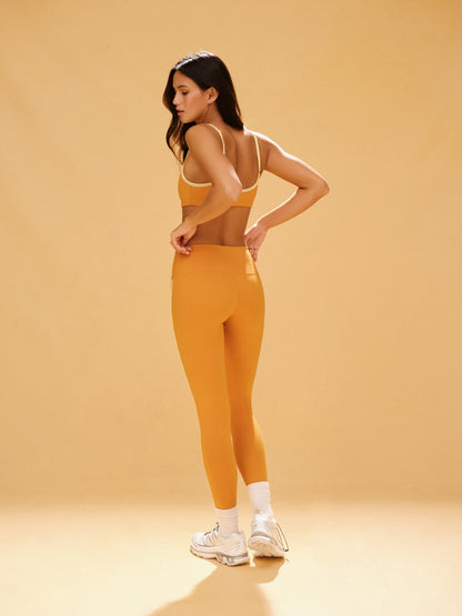 SET ACTIVE FORMCLOUD® CLOUD PIPE LEGGINGS - ORANGE SODA