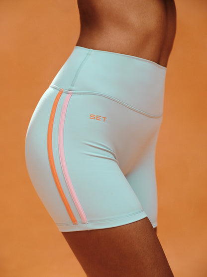 SET ACTIVE SPORTBODY® SPORTY DUO STRIPE SHORTS - TROPICS