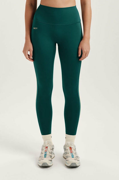 SET ACTIVE SPORTBODY® SPORTY DUO STRIPE LEGGINGS - PEAK