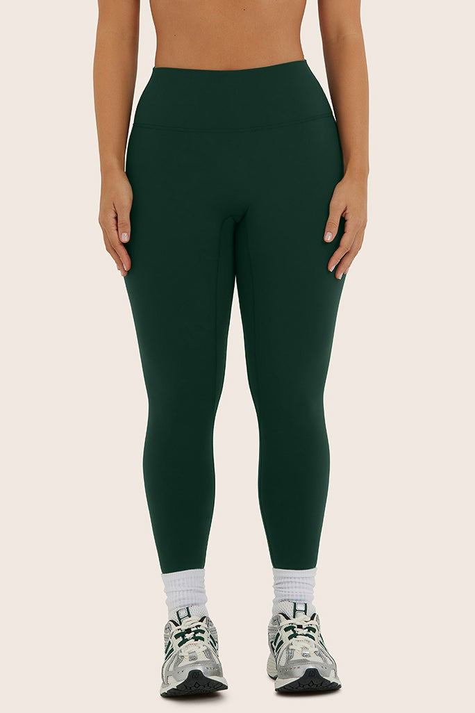 SET ACTIVE SPORTBODY® SPORTY MID-RISE LEGGINGS - BEETLE