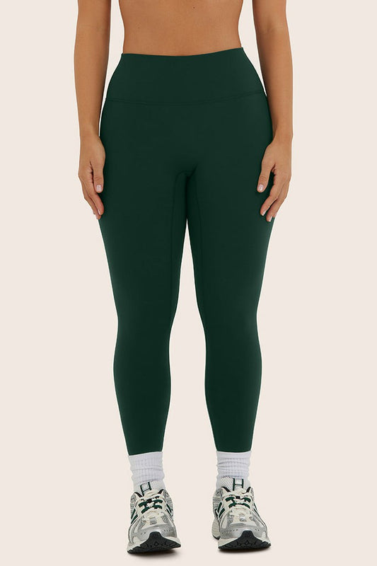 SET ACTIVE SPORTBODY® SPORTY MID-RISE LEGGINGS - BEETLE